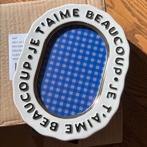 NWT NIB Anthropologie Je t’aime Beaucoup frame Claudette French 4x6